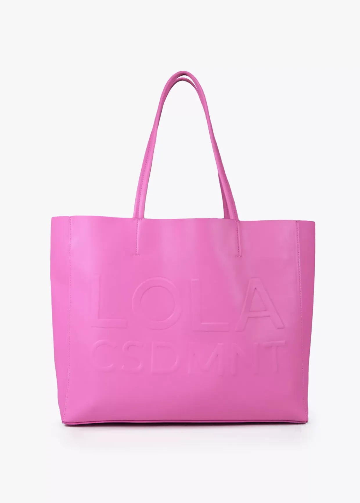 Bolso shopper con logo en relieve
