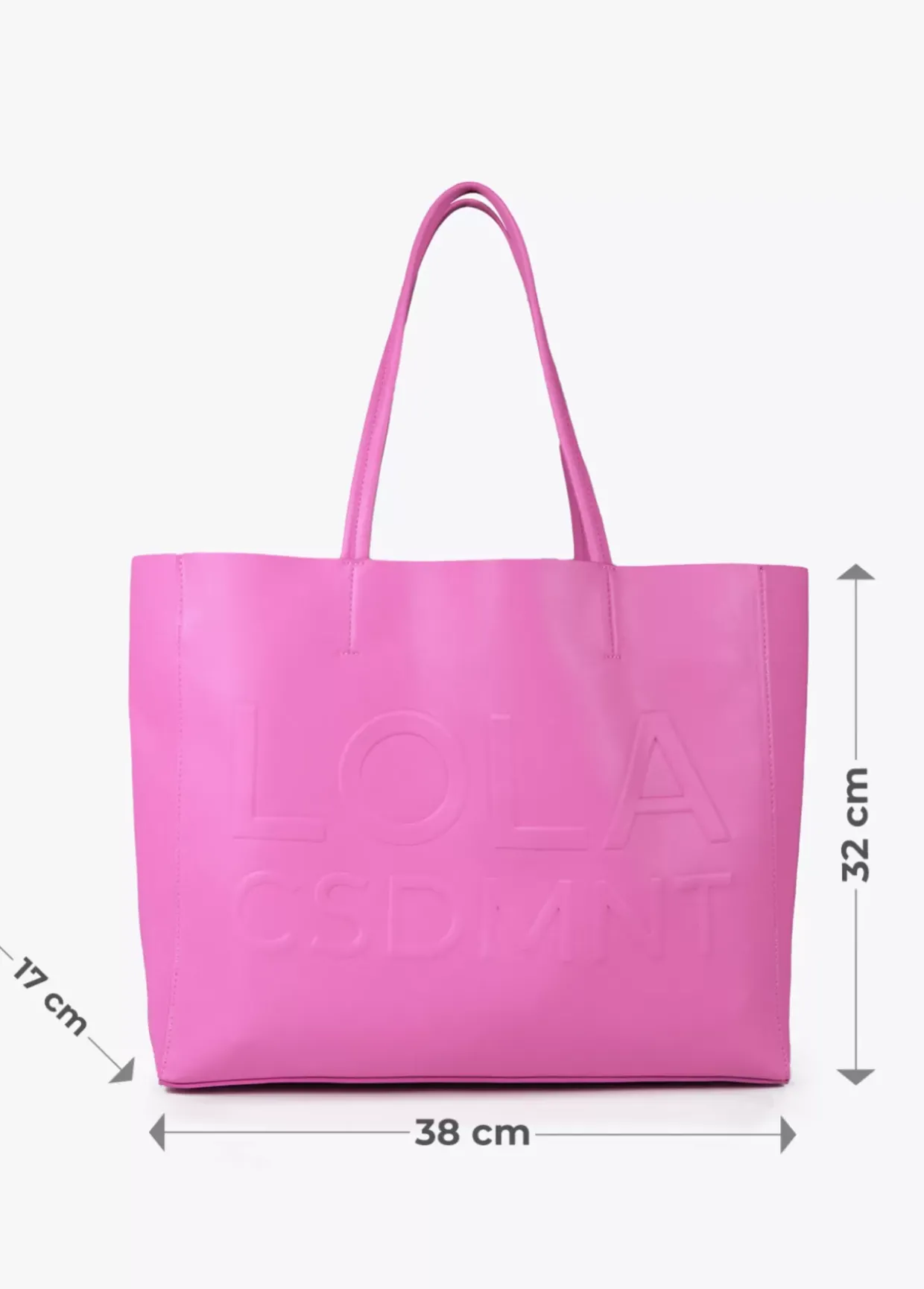 Bolso shopper con logo en relieve