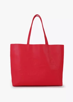Bolso shopper con logo en relieve