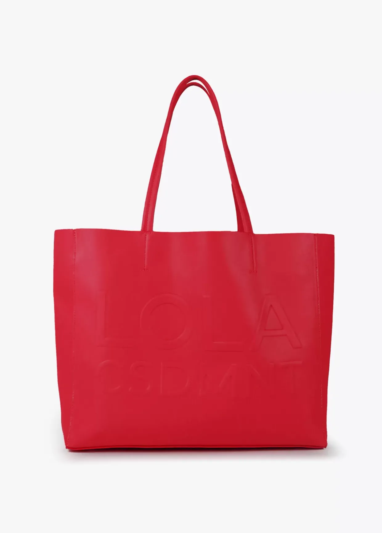 Bolso shopper con logo en relieve