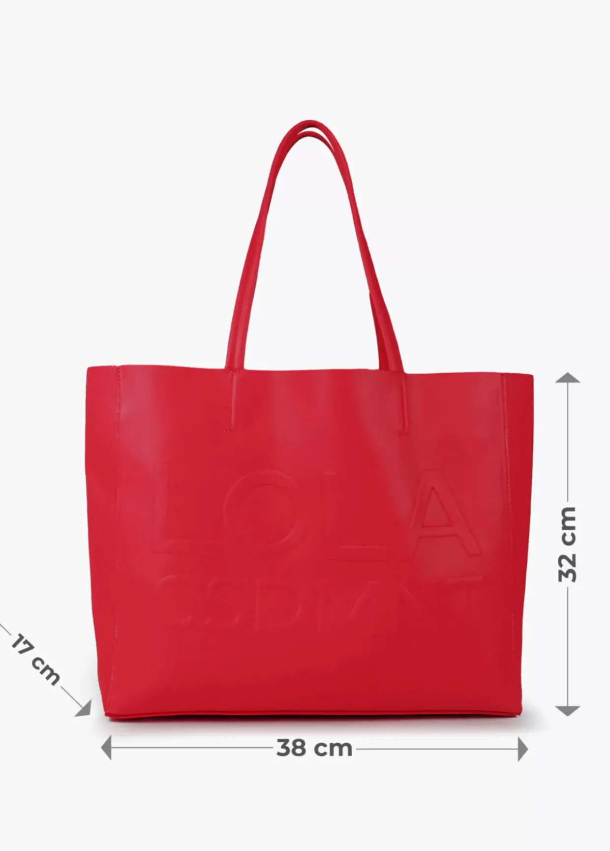 Bolso shopper con logo en relieve