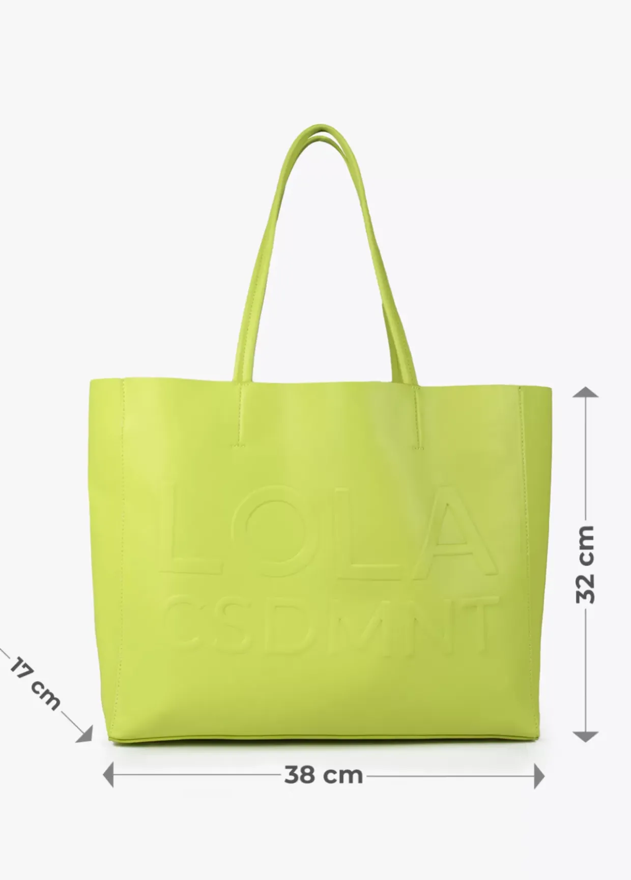 Bolso shopper con logo en relieve.