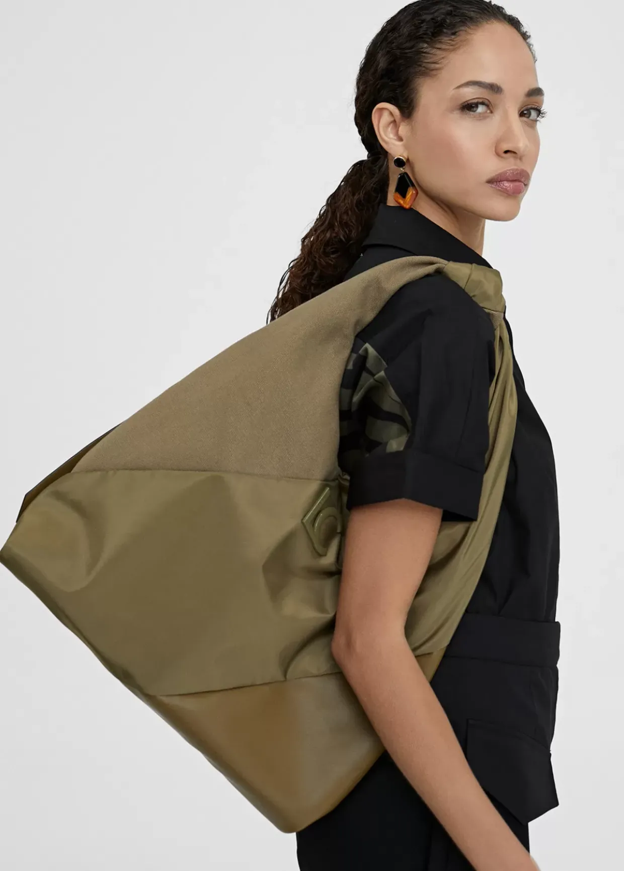 Bolso shopper materiales combinados