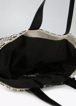 Bolso tipo cesta en efecto rafia