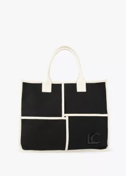 Bolso tipo shopper blanco y negro