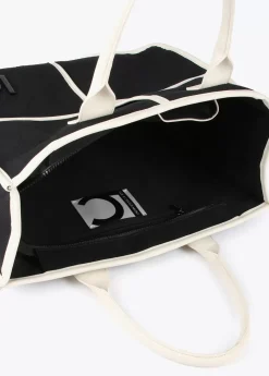 Bolso tipo shopper blanco y negro