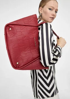 Bolso tipo shopper grabado