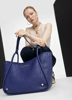 Bolso tipo shopper grabado