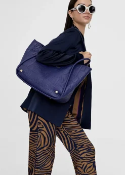 Bolso tipo shopper grabado