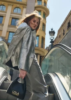 Bomber craquelado plata