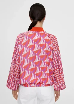 Bomber estampada multicolor