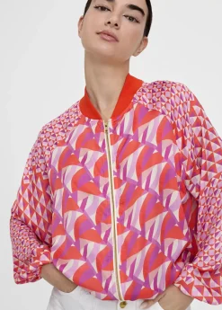 Bomber estampada multicolor