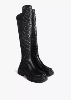 Bota de caña alta acolchada