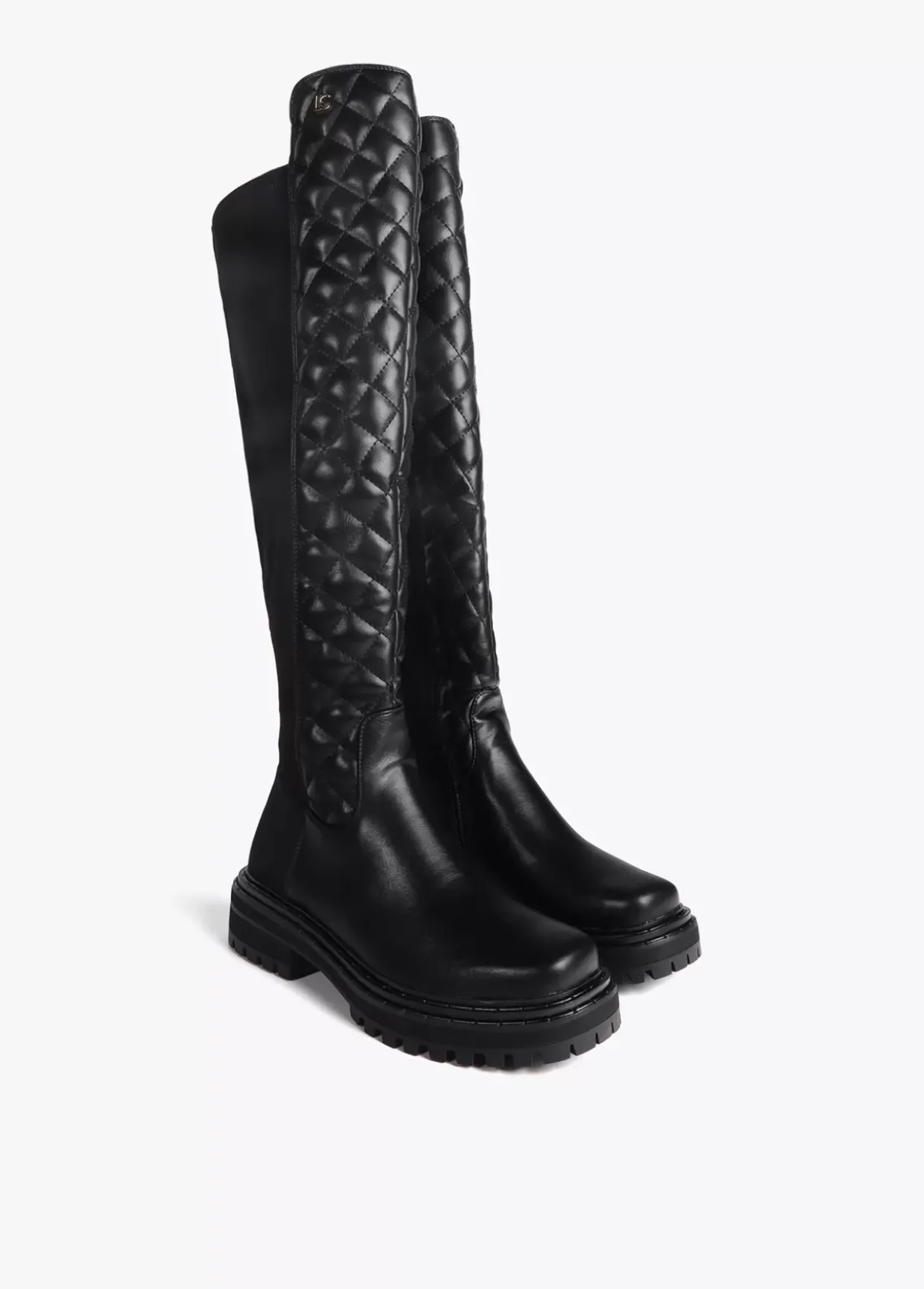 Bota de caña alta acolchada