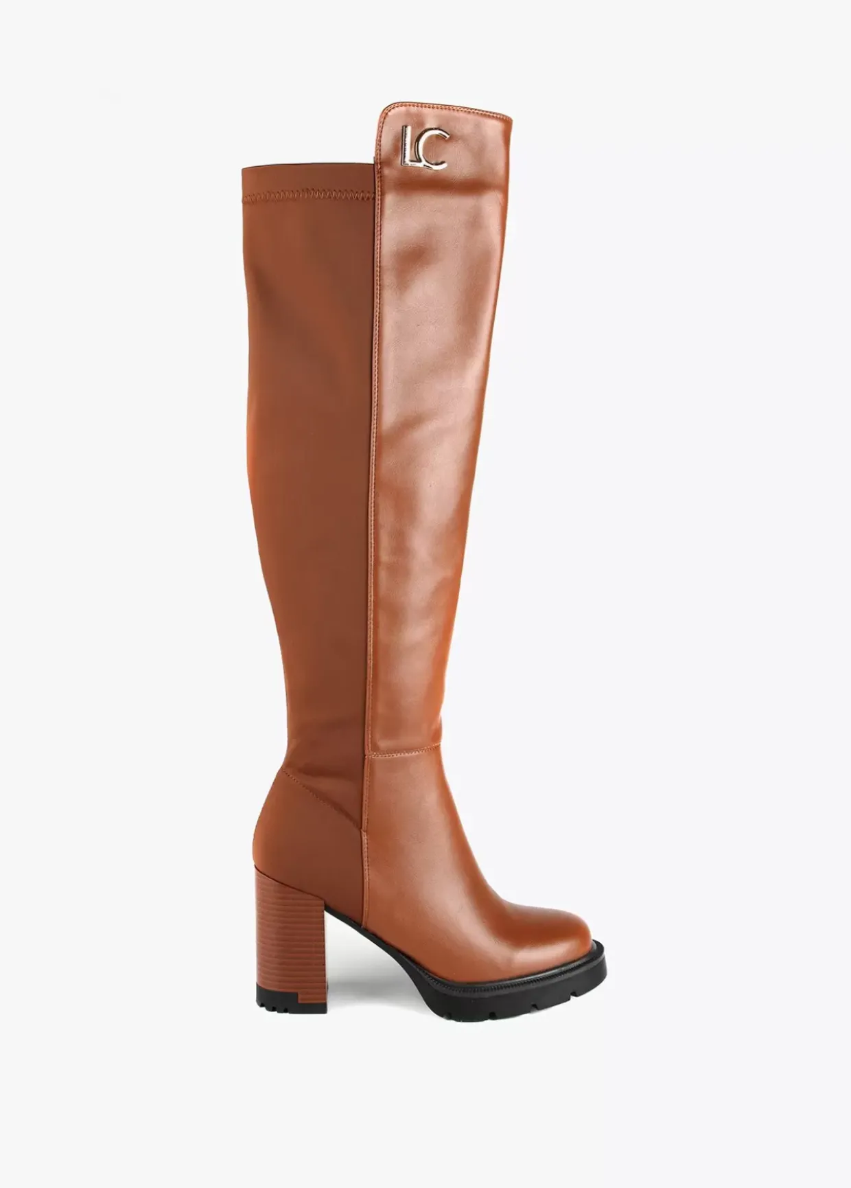 Bota mosquetera alta con tacón | Calzado | Lola Casademunt
