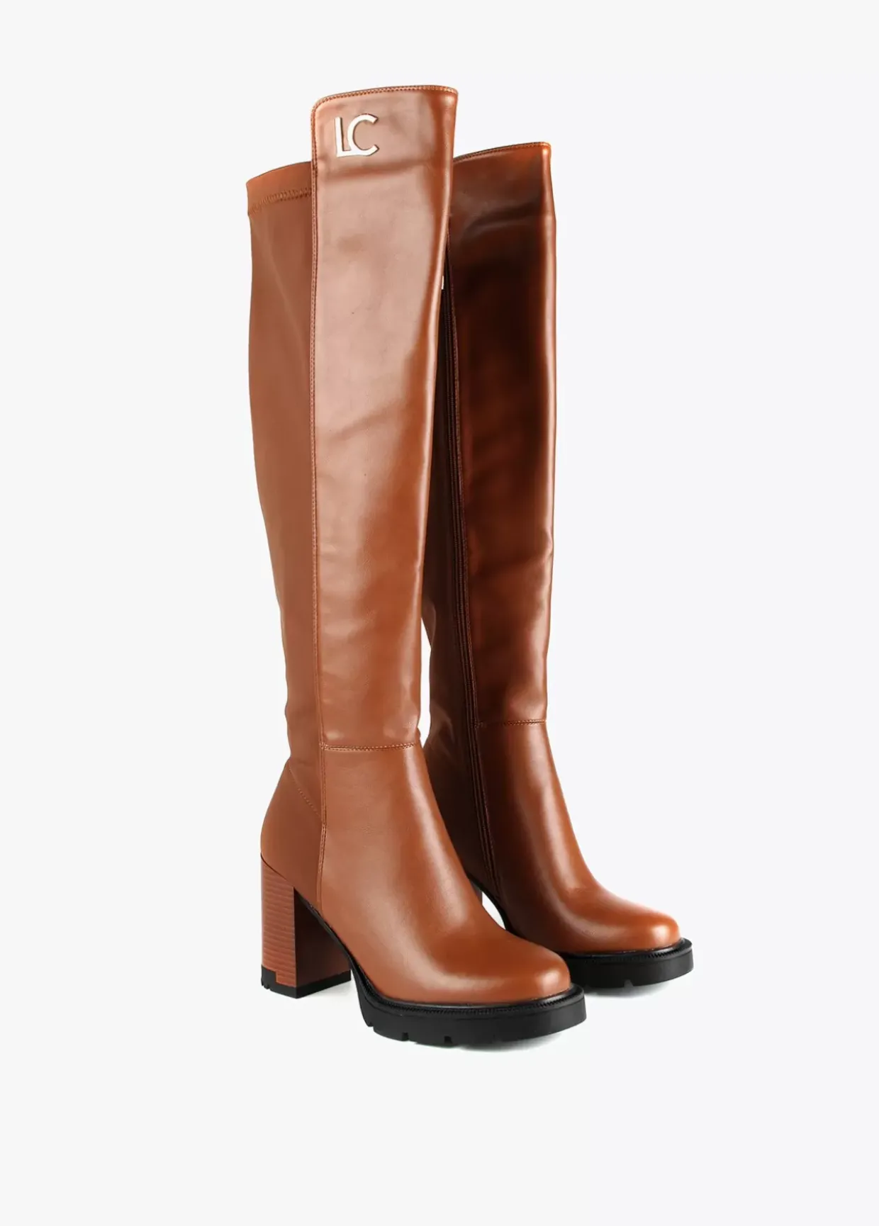 Bota mosquetera alta con tacón | Calzado | Lola Casademunt