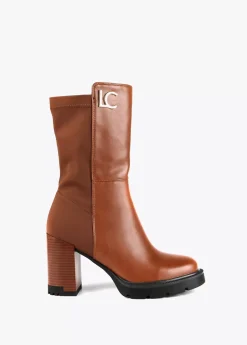 Botin media caña dos tejidos | Calzado | Lola Casademunt