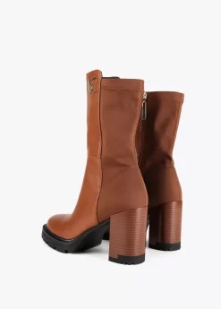 Botin media caña dos tejidos | Calzado | Lola Casademunt