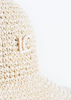 Bucket efecto ráfia y crochet