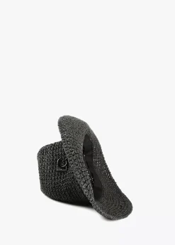 Bucket efecto ráfia y crochet