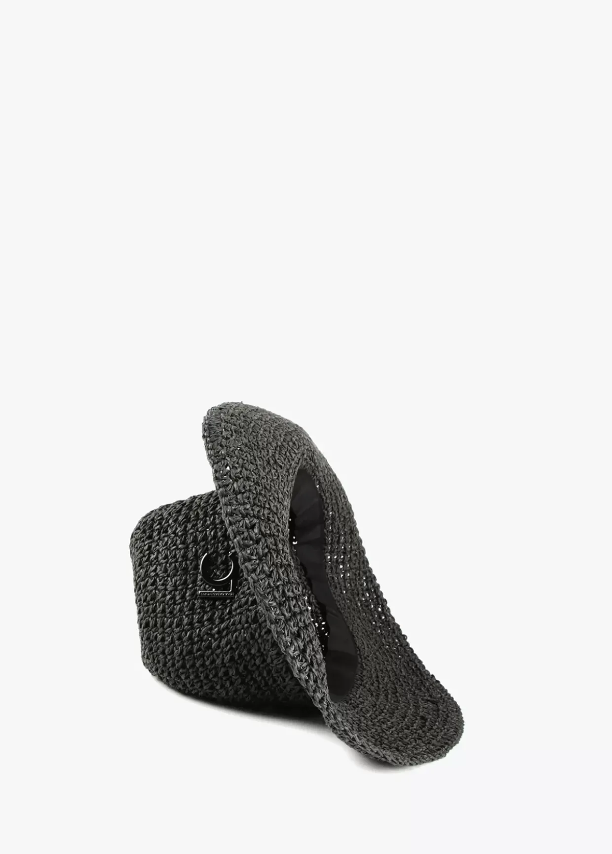 Bucket efecto ráfia y crochet