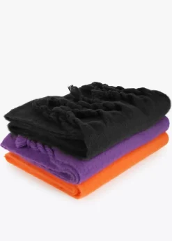 Bufanda con flecos trenzados