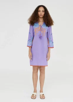 Caftan corto con bordado