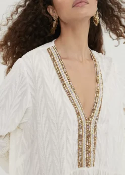 Caftan  corto de volantes