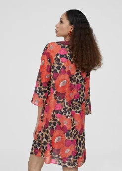 Caftan corto estampado