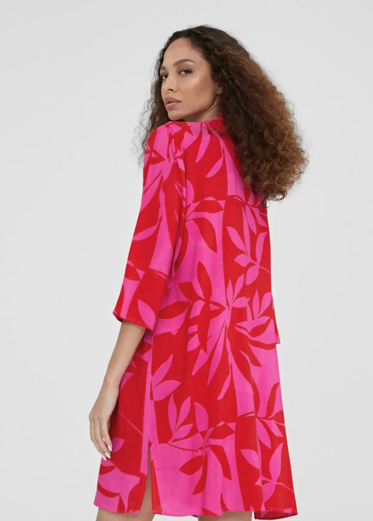 Caftan corto estampado