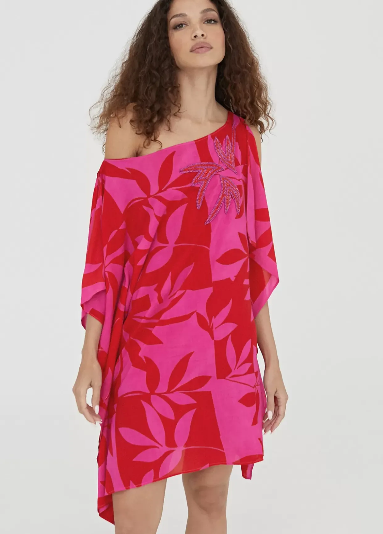 Caftan corto estampado