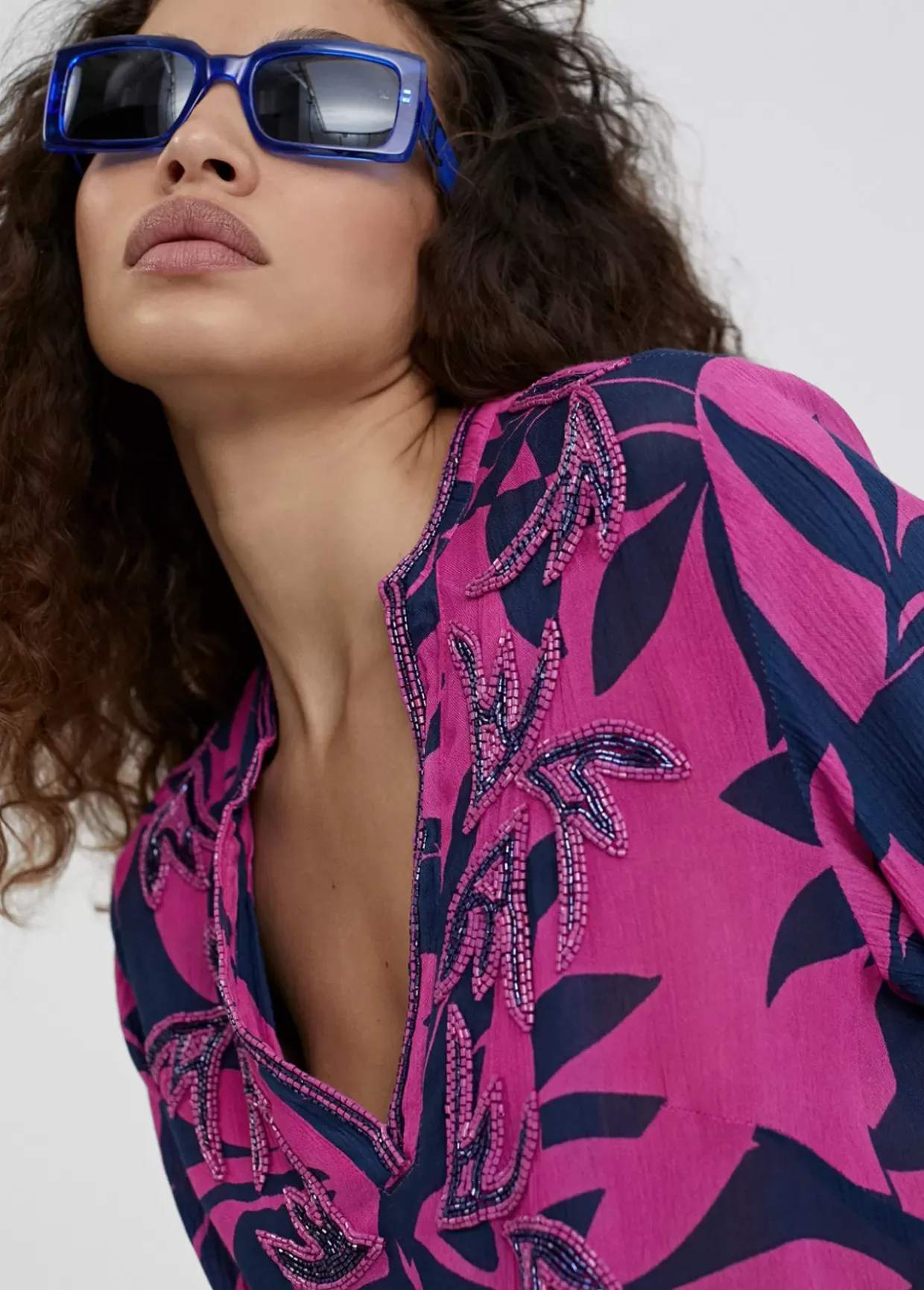 Caftan corto estampado