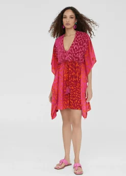 Caftan corto print animal