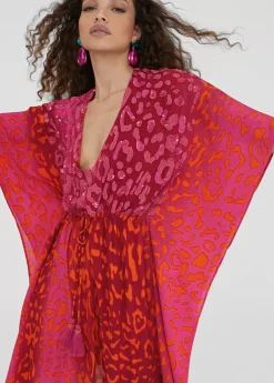 Caftan corto print animal