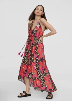 Caftan largo con volantes