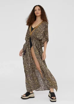 Caftan largo estampado