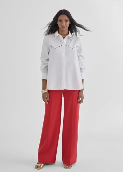 Camisa con detalle joyas