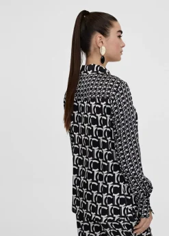 Camisa fluida monograma