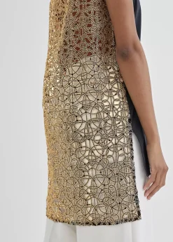 Camisa larga con bordado fantasia