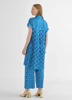 Camisa larga estampada