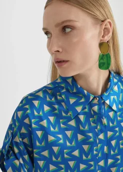 Camisa larga estampada