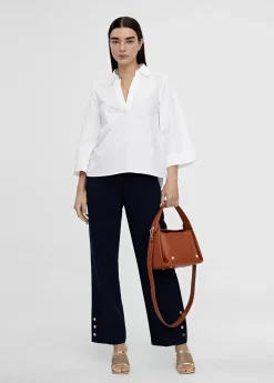 Camisa pico manga acampanada