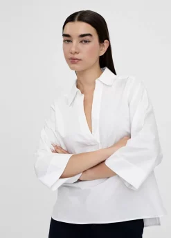 Camisa pico manga acampanada