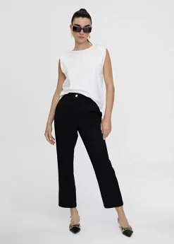 Camiseta hombreras strass