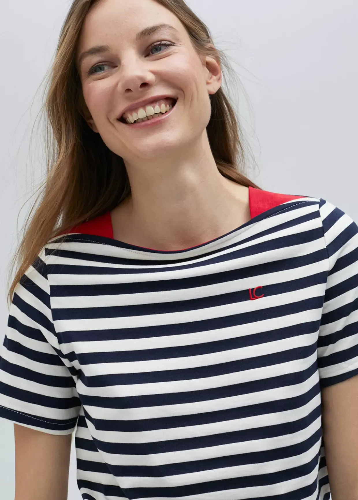 Camiseta rayas manga corta en algodón 100% - Lola Casademunt