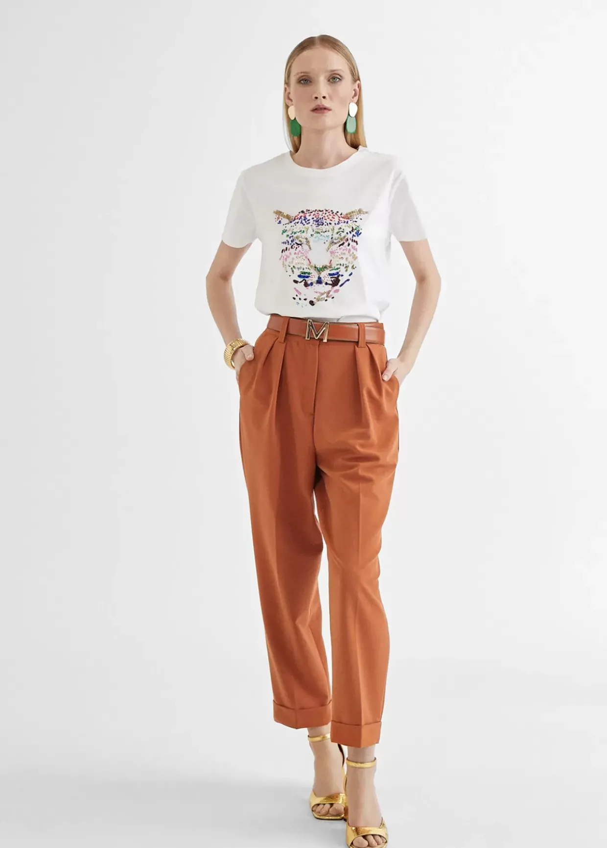 Camiseta tigre bordado