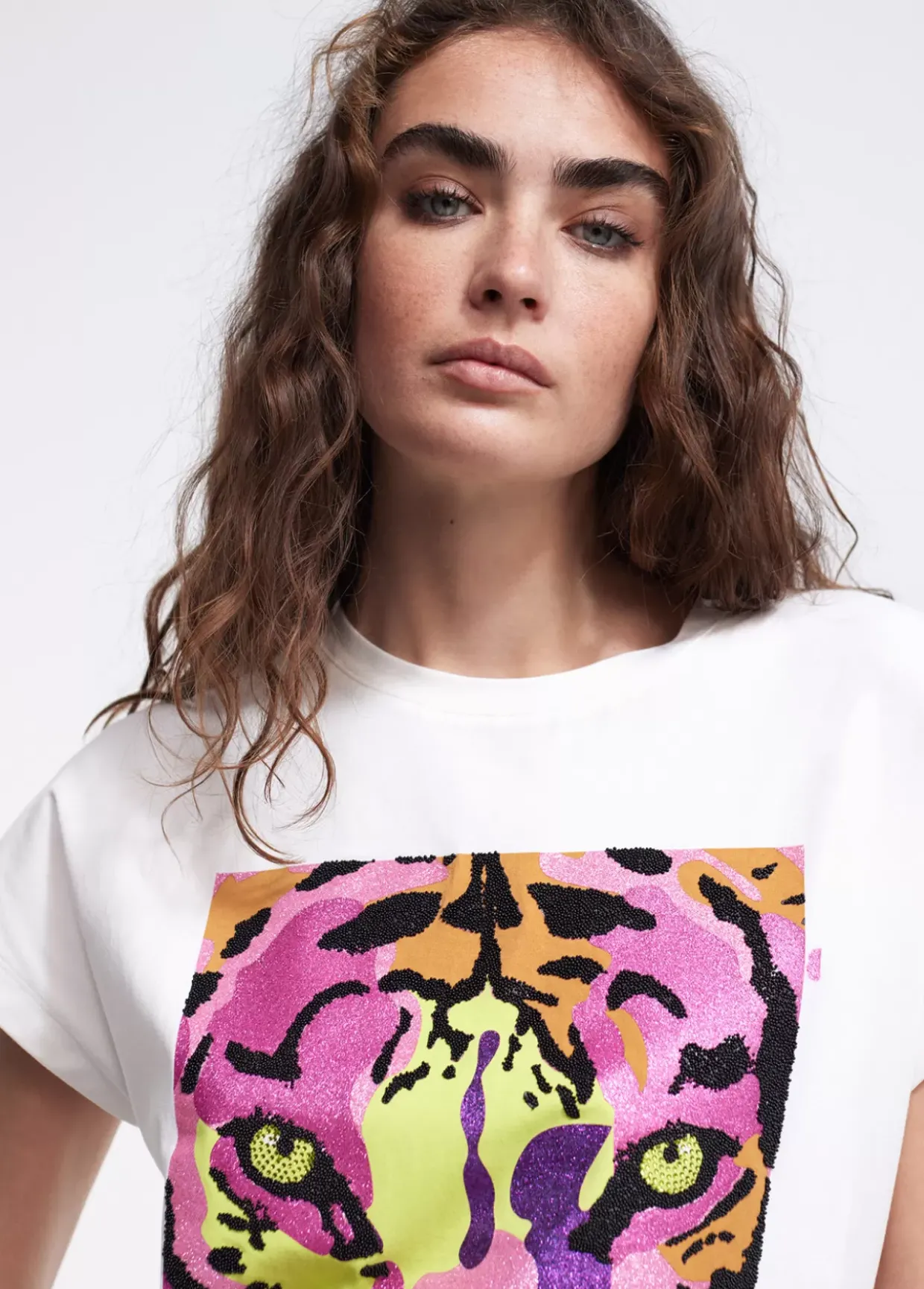 Camiseta tigre multicolor