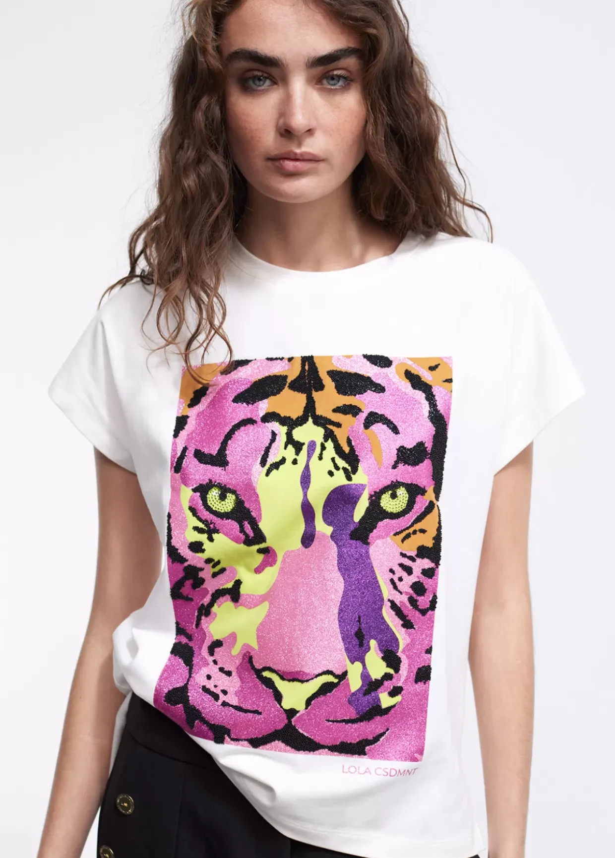 Camiseta tigre multicolor