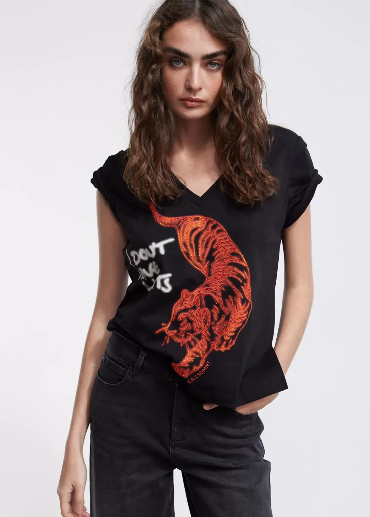 Camiseta tigre strass