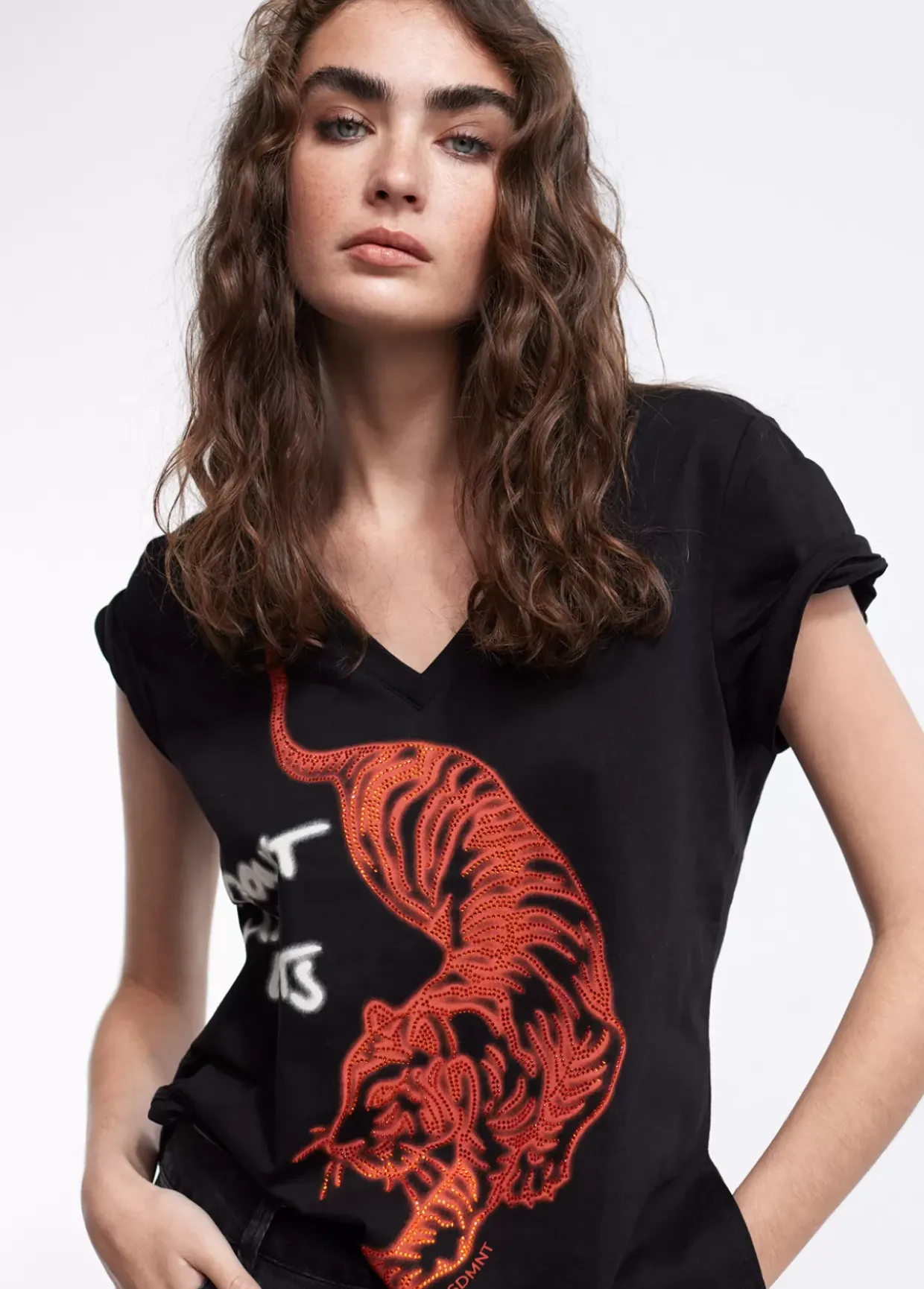 Camiseta tigre strass